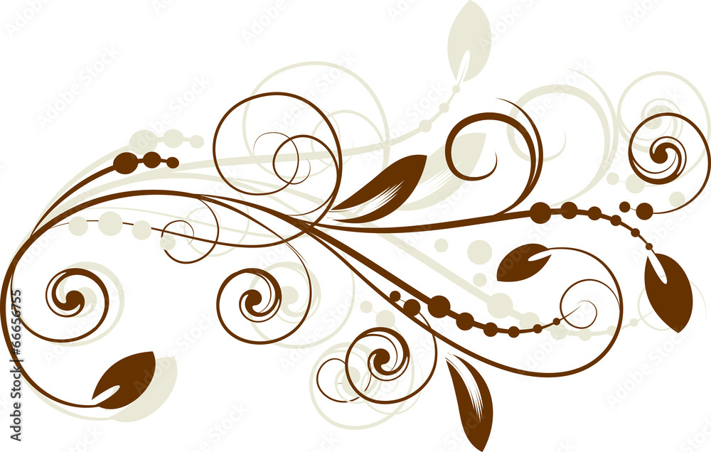 Floral pattern with decorative branch. Vector illustration. Floral pattern with decorative branch. Vector illustration.