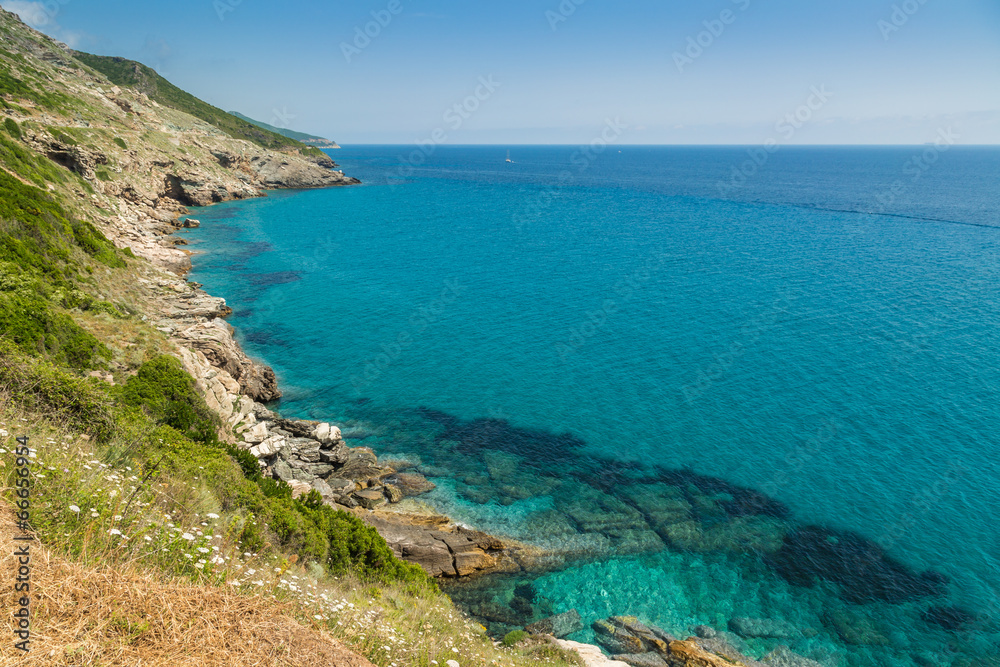 West coast of Cap Corse in Corica