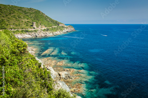 Fototapeta Naklejka Na Ścianę i Meble -  The coast of Cap Corse and Tour de L'Osse