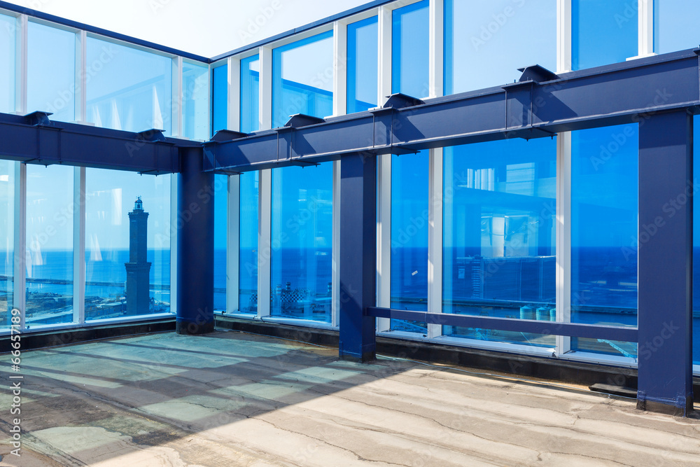 Obraz premium terrace on the top floor of the building