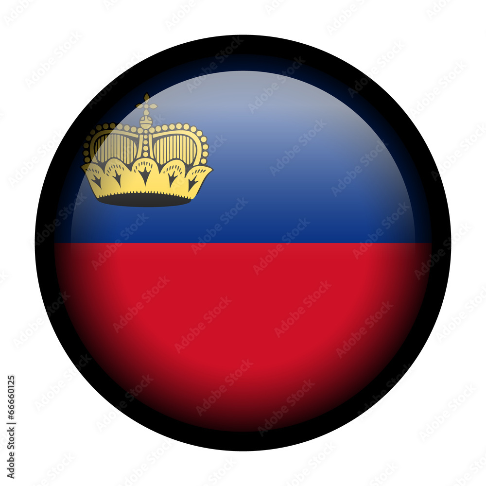 Fototapeta premium Flag button - Liechtenstein