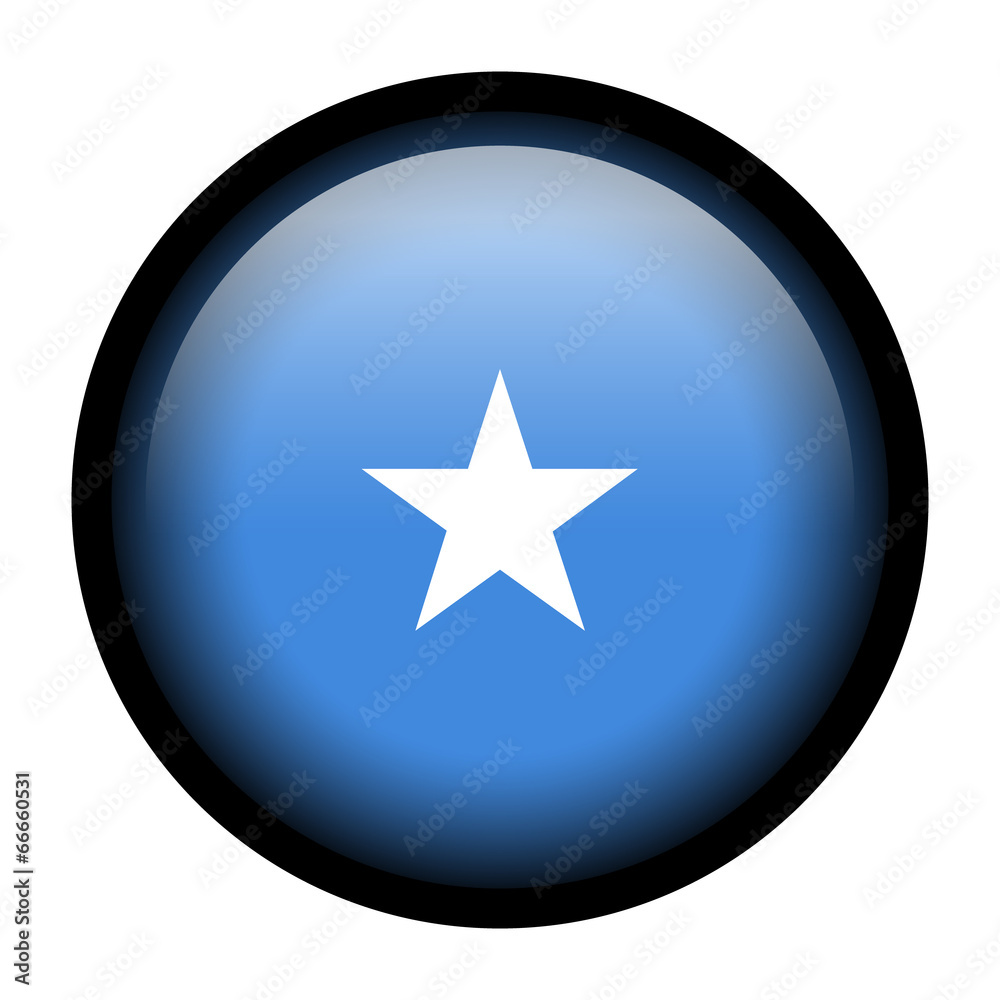 Flag button illustration with black frame - Somalia Flag button illustration with black frame - Somalia