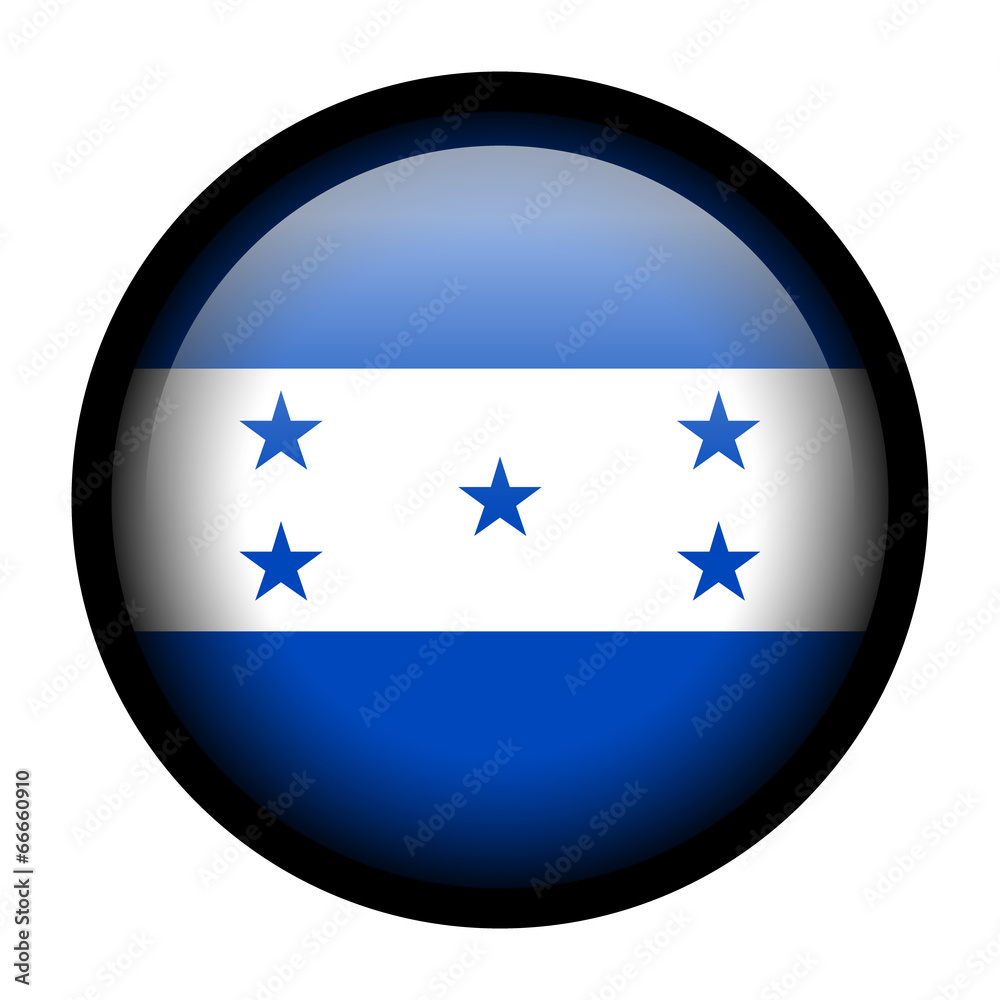 Flag button illustration with black frame - Honduras Flag button illustration with black frame - Honduras