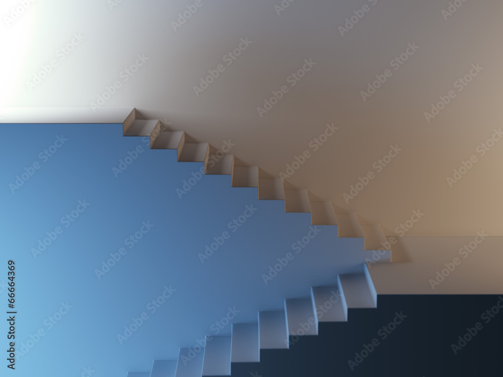 Fototapeta premium stairs with night lighting