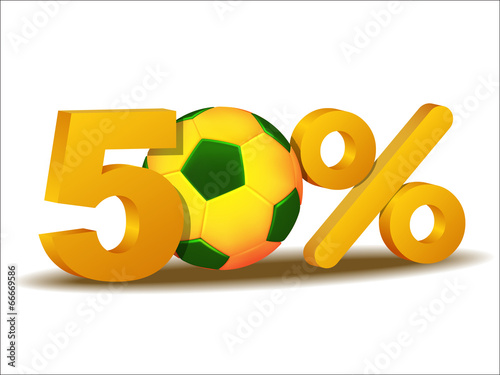 fifty percent discount icon
