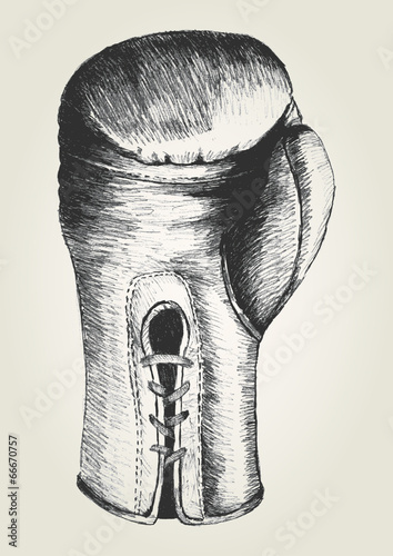 Sketch illustration of a boxing glove