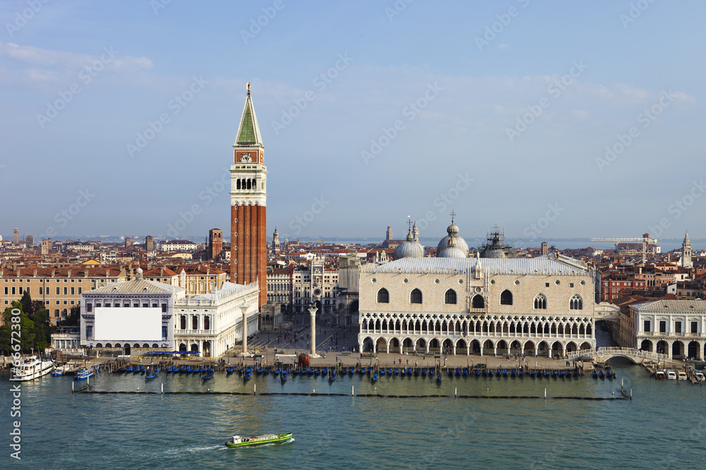 Stadtansicht, Dogenpalast, Markusturm, Venedig