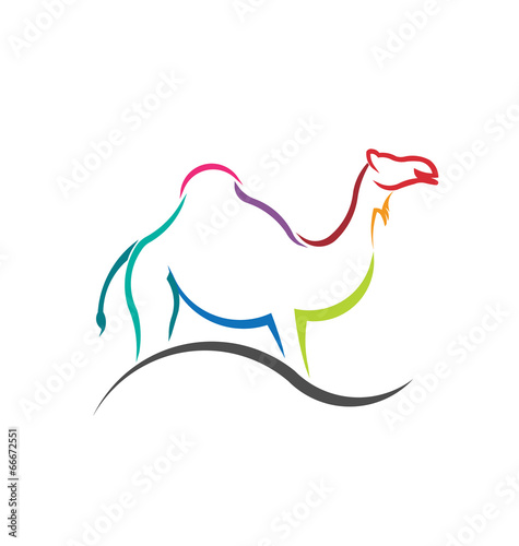 Camel color styled silhouette image