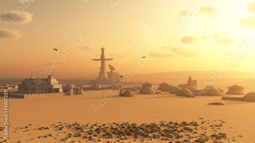 Photographie Martian Desert Colony