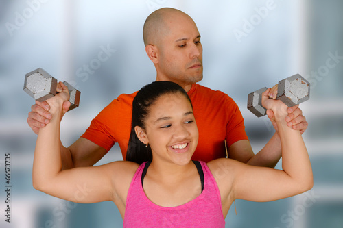 Man Training Student