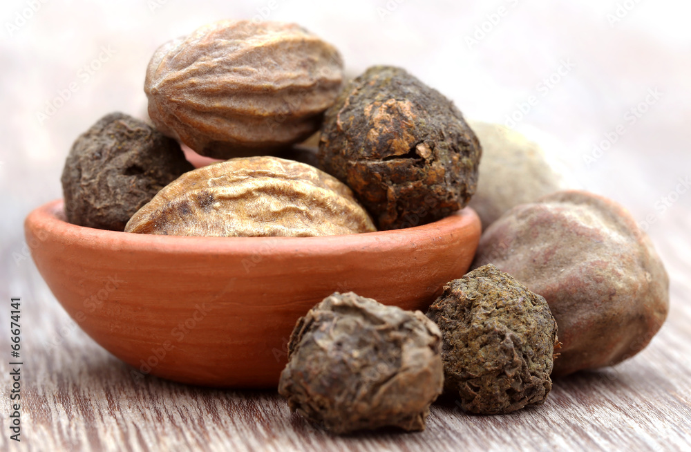 Triphala, a combination of ayurvedic fruits Triphala, a combination of ayurvedic fruits