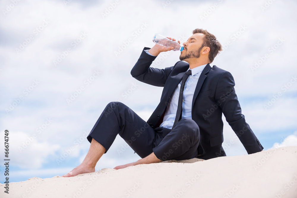 Refreshing his mind. Refreshing his mind.