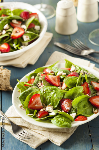 Organic Healthy Strawberry Balsamic Salad