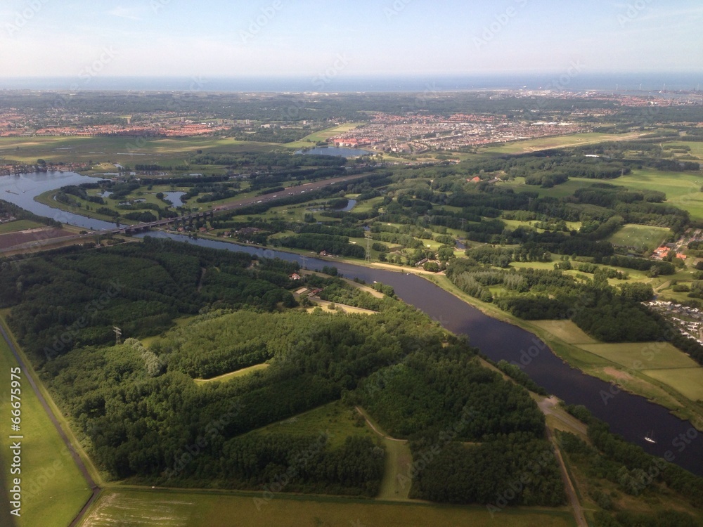 Obraz premium flying above The Netherlands