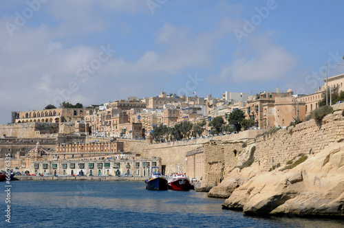 Malta, the picturesque bay of Valetta photo