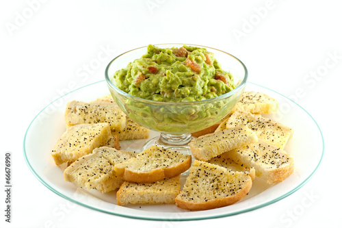 Homemade Guacamole With Fresh Made Crostini's