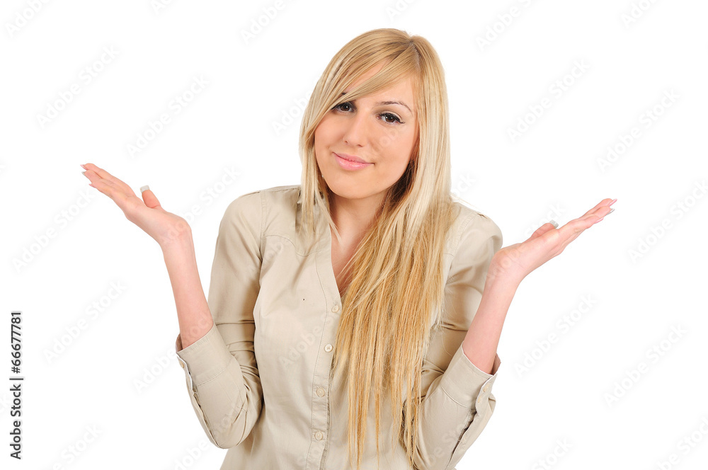 Isolated business woman Isolated business woman