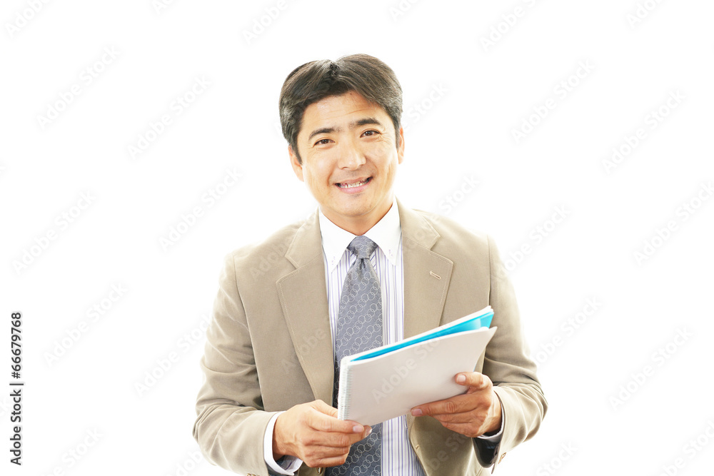 笑顔のビジネスマン 笑顔のビジネスマン