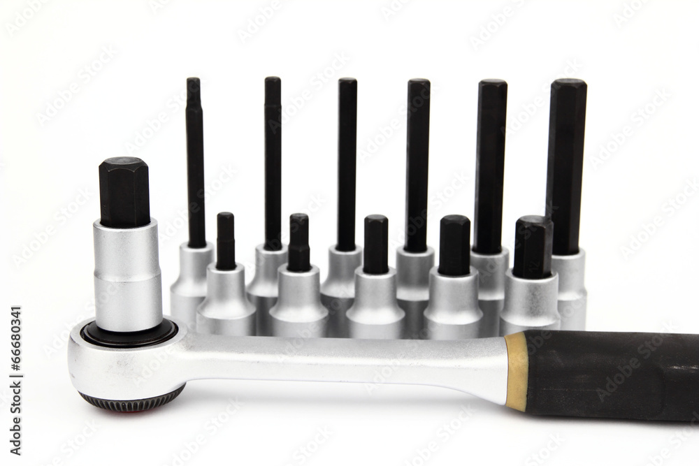 Obraz premium Tool set for car on the white background