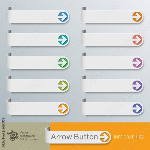 Infographic Vector Arrow Button