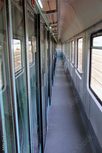 train vestibule or train corridor