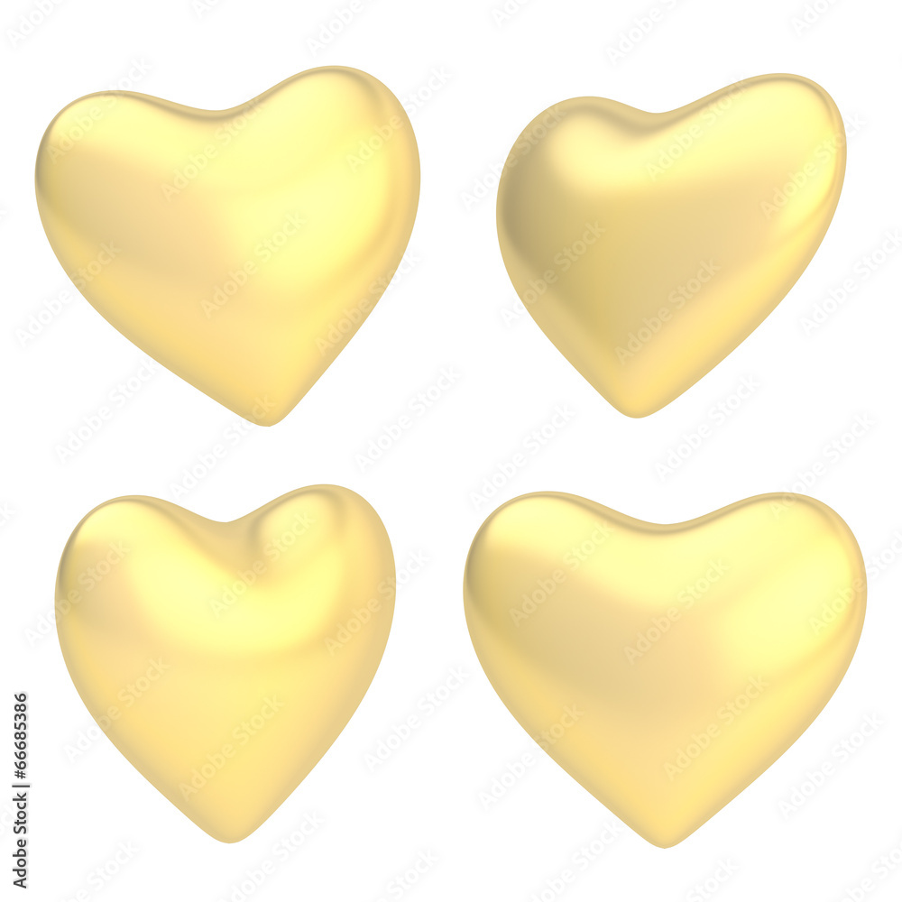Glossy heart shape isolated Glossy heart shape isolated
