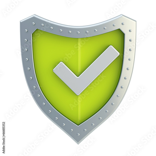 Yes tick mark over a shield surface