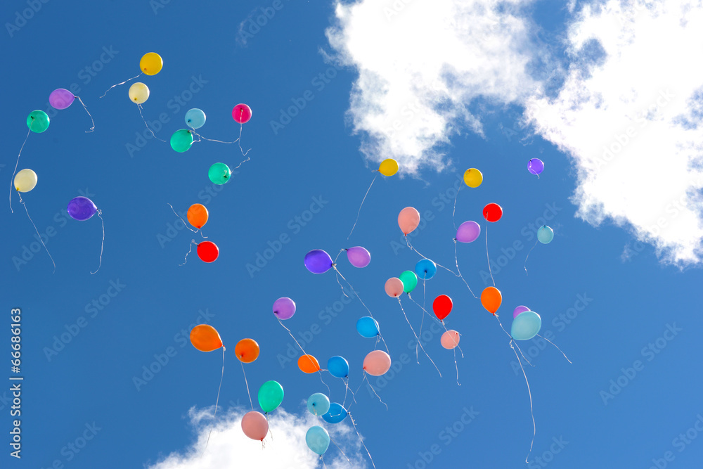 Balloons in the air