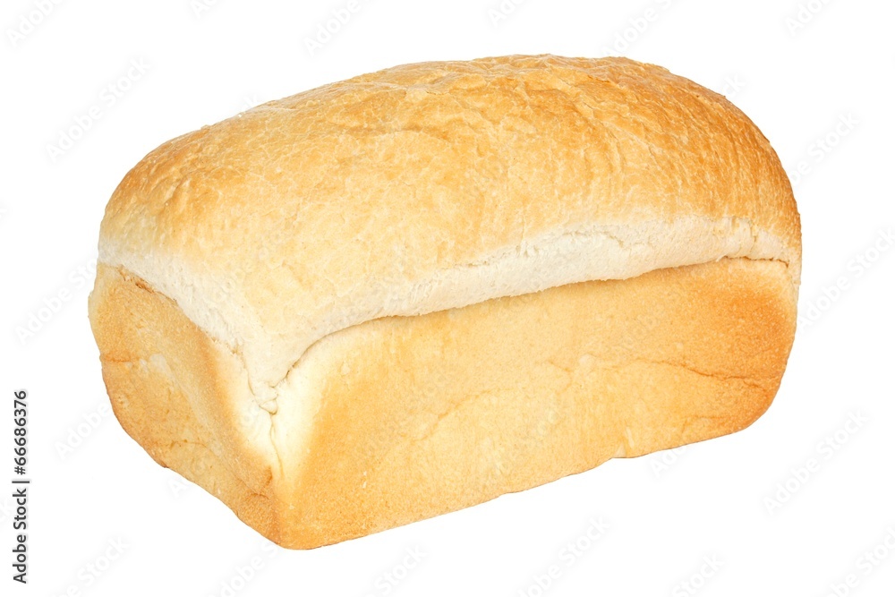 Loaf of white bread isolated on a white background Loaf of white bread isolated on a white background