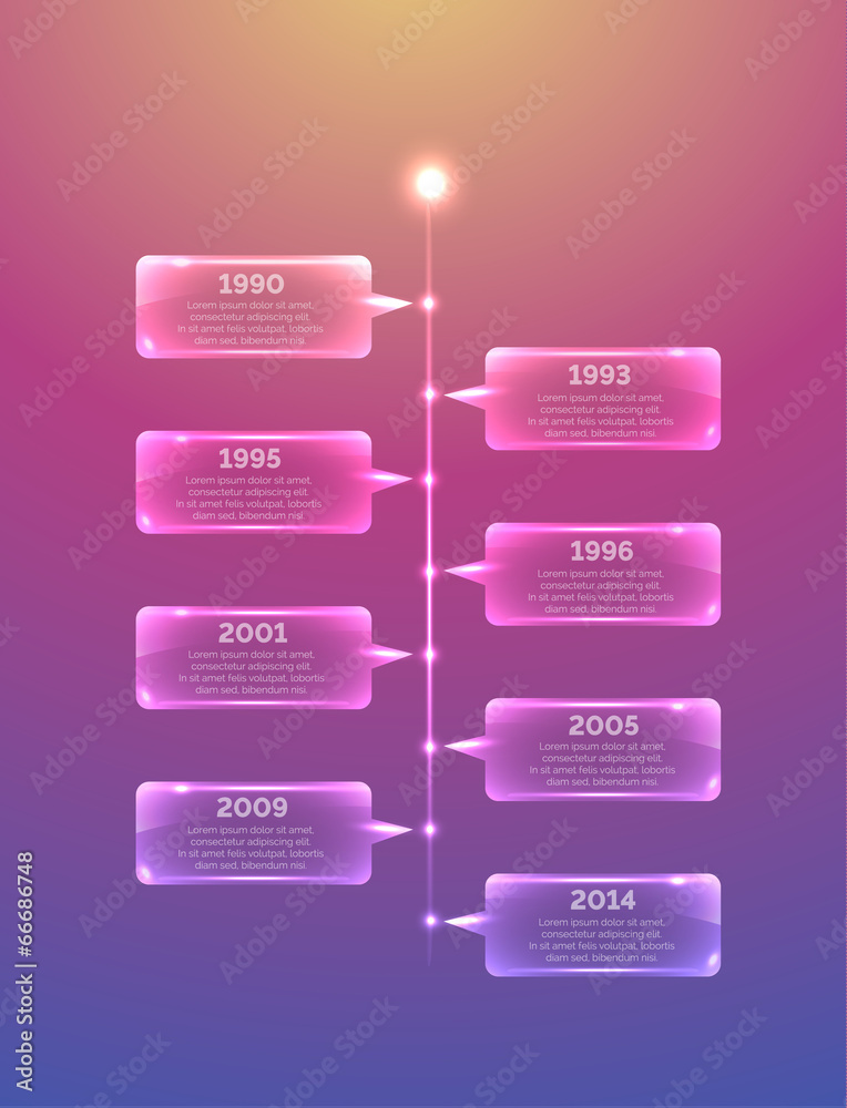 Obraz premium Infographic timeline
