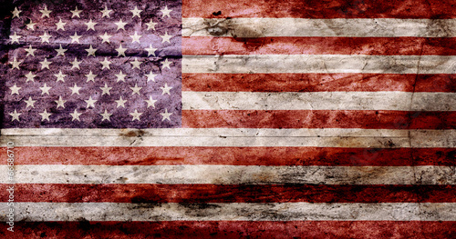 Obraz na plátně USA flag textured United Stats of America