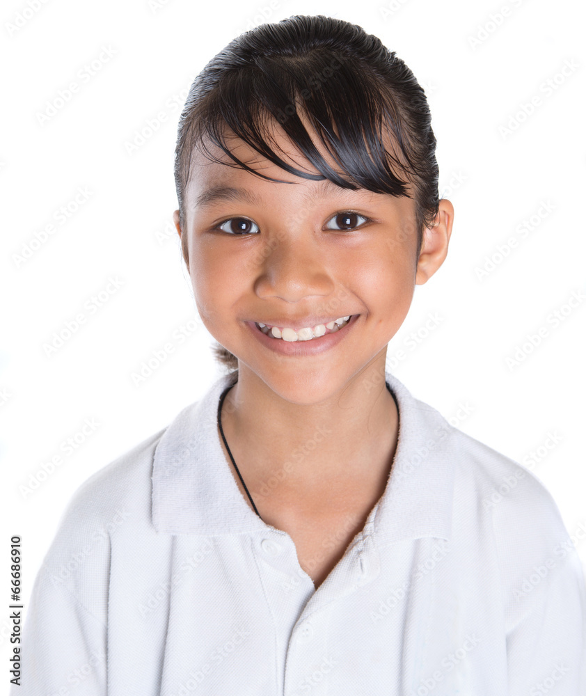 Young Asian school girl in school uniform Young Asian school girl in school uniform