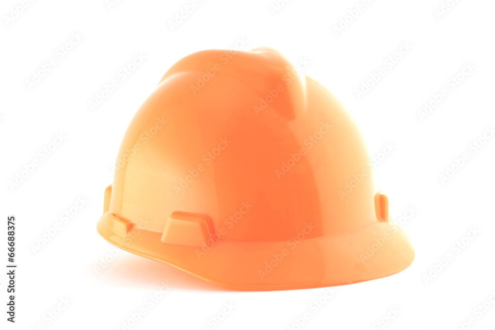 Orange helmet isolated on white Orange helmet isolated on white