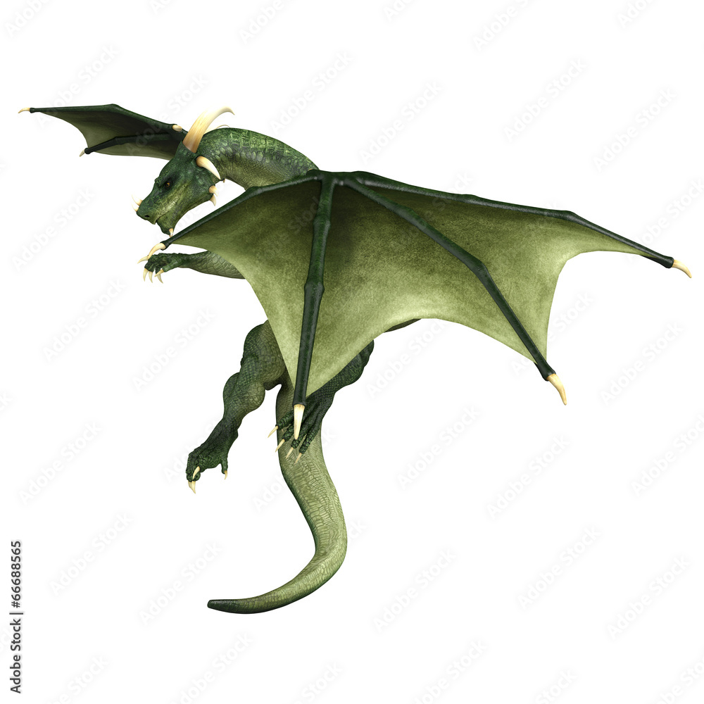 green dragon floating side view green dragon floating side view