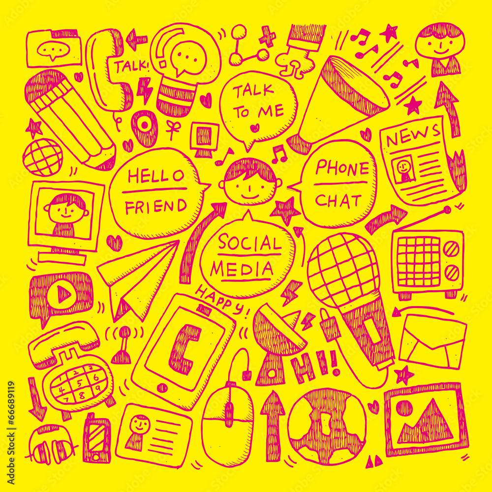 doodle communication background doodle communication background
