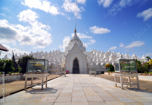 White pagoda of Hsinbyume paya temple, Mingun, Mandalay - Myanma