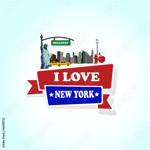 i love new york vector illustration
