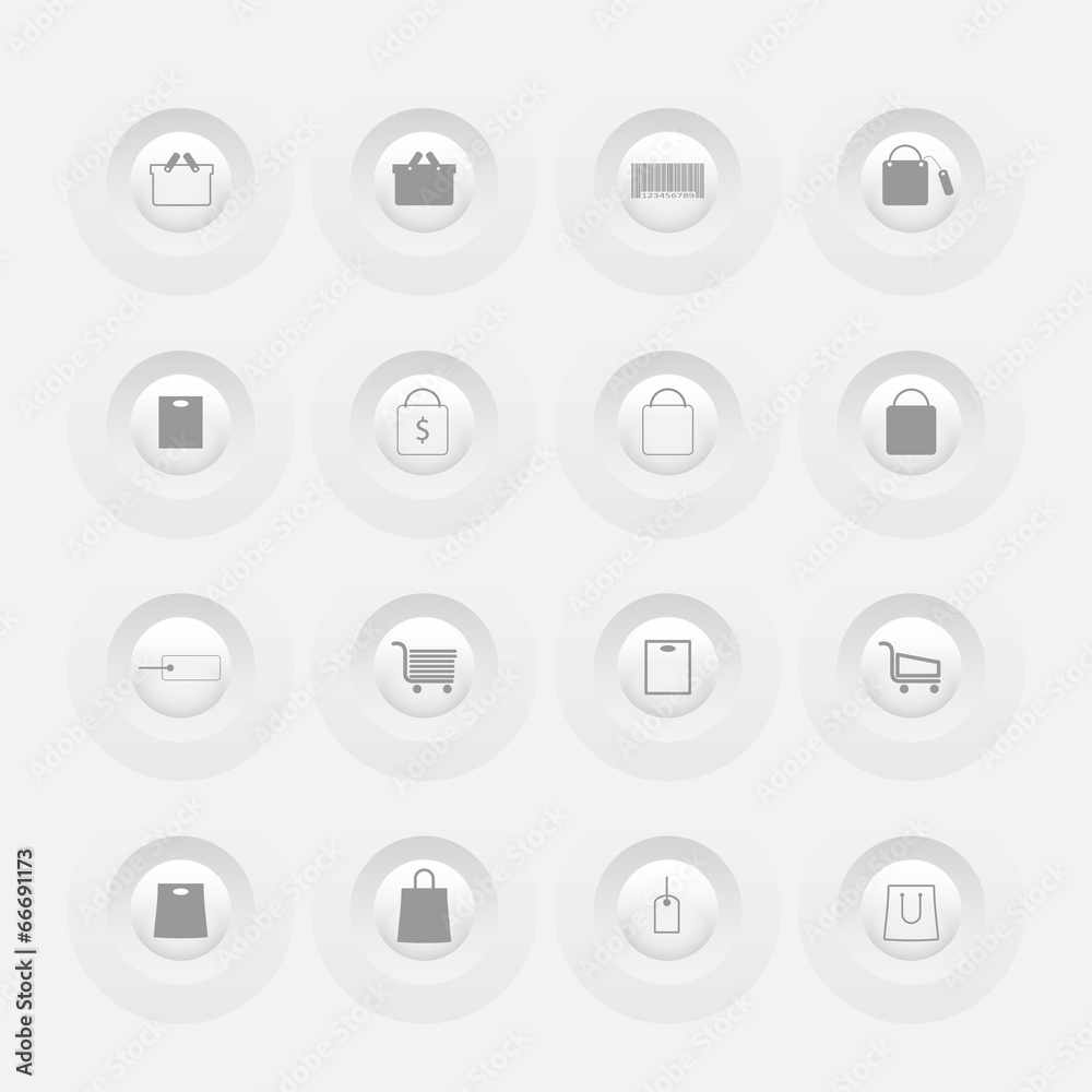 Button shopping icons web design Menu template Button shopping icons web design Menu template