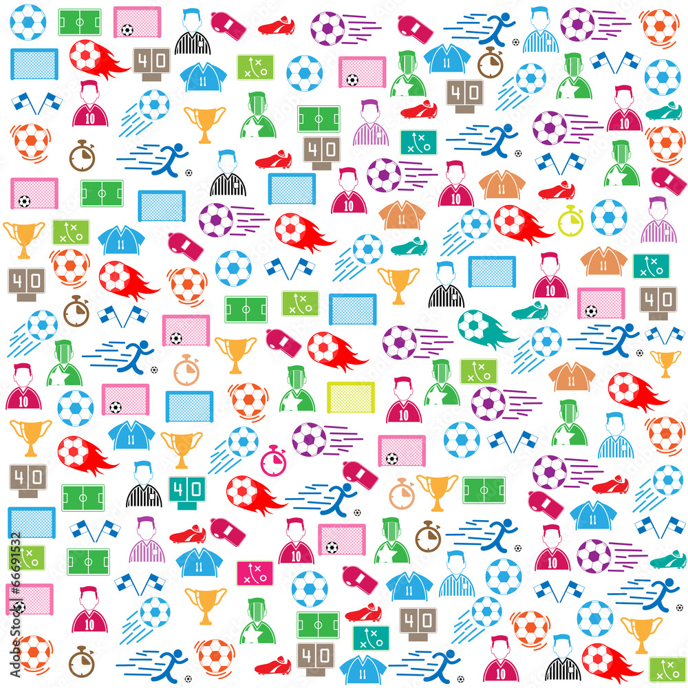 Fototapeta premium soccer background icon color. Illustration eps10