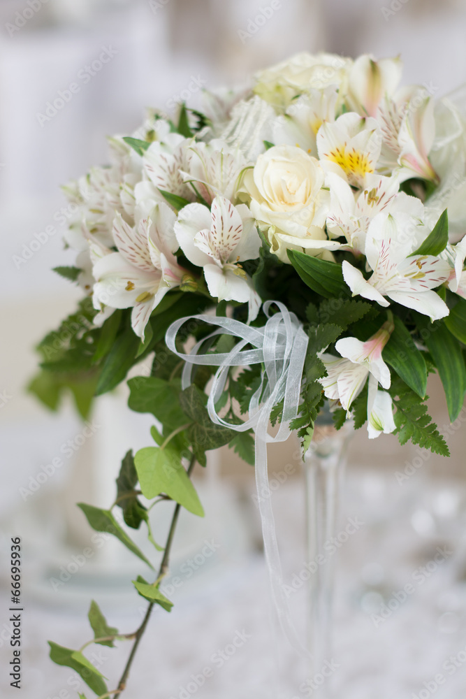 Table set for an event party or wedding reception