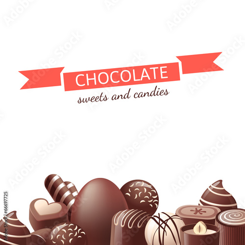 Chocolate sweets and candies