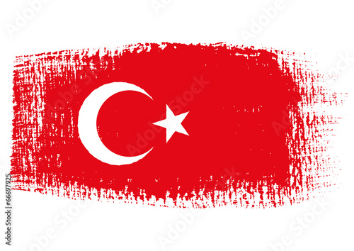 brushstroke flag Turkey