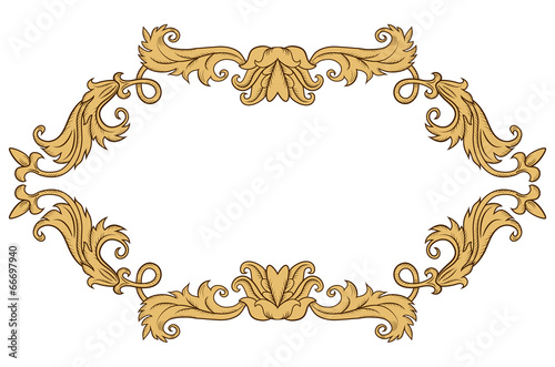 Vintage ornament frame