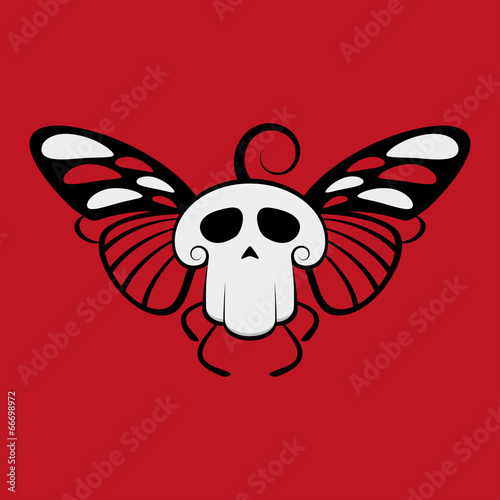 totenkopf schmetterling motte falter cartoon