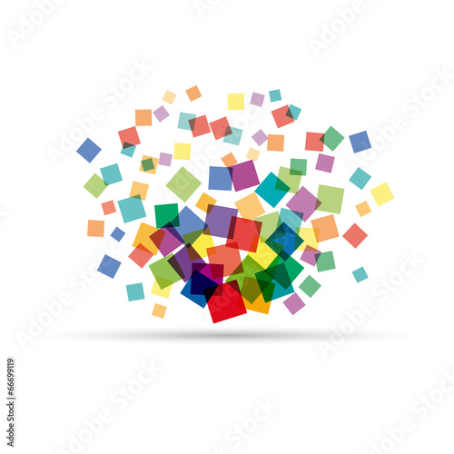 Vector square background, concept of network, innovative and big