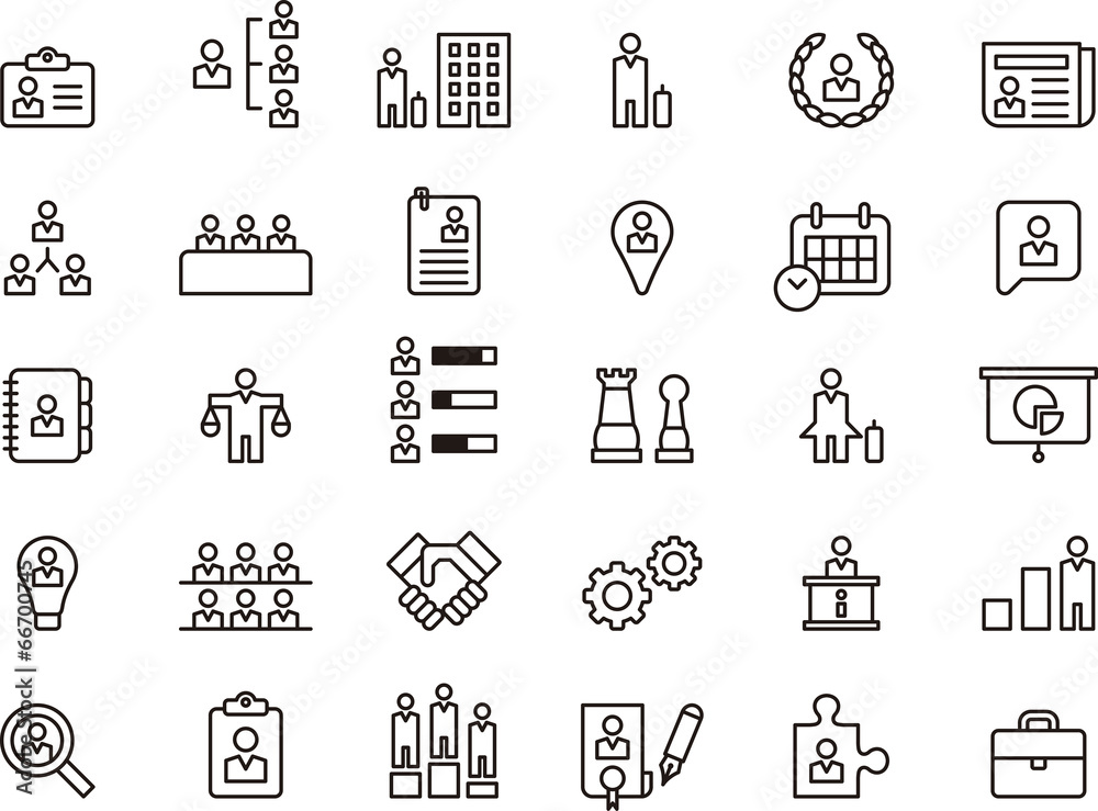 Business, Human Resources & Management icons