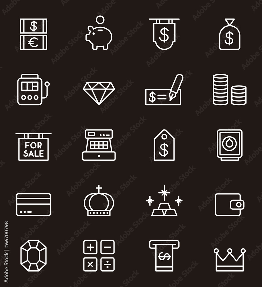 Money icons Money icons
