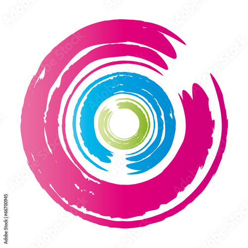 Dreifarbiger runder Kreis - Logo