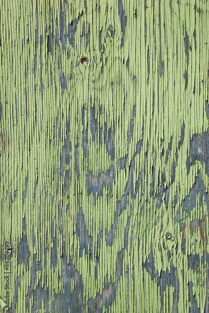 Fototapeta premium board with peeling green and blue paint