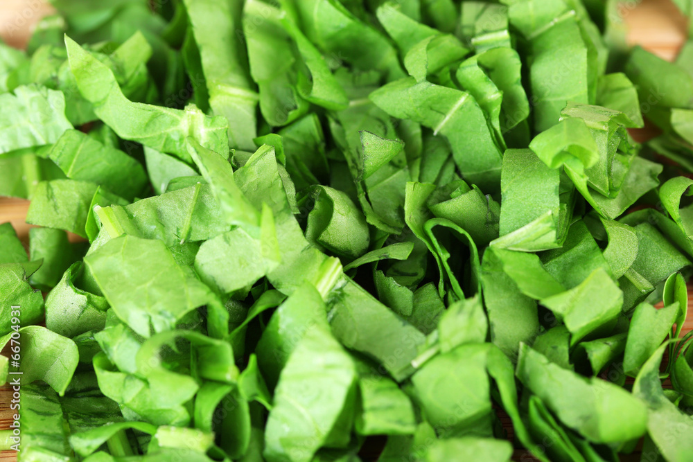 Chopped greens close up Chopped greens close up
